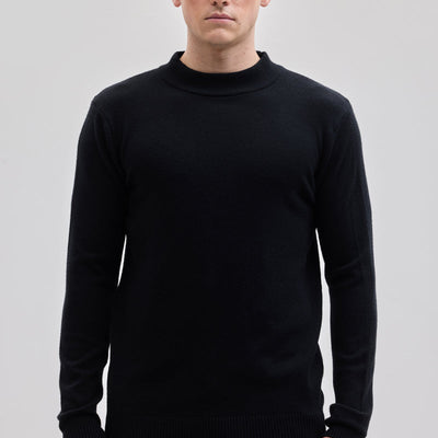 Black Knitted Sweatshirt