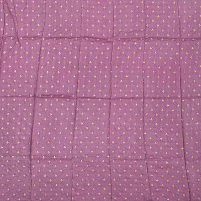 Lilac Woven Viscose Saree With Printed Floral Motifs