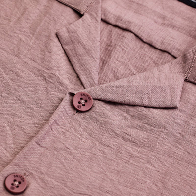 Mauve Box Fit Linen Blend Shirt