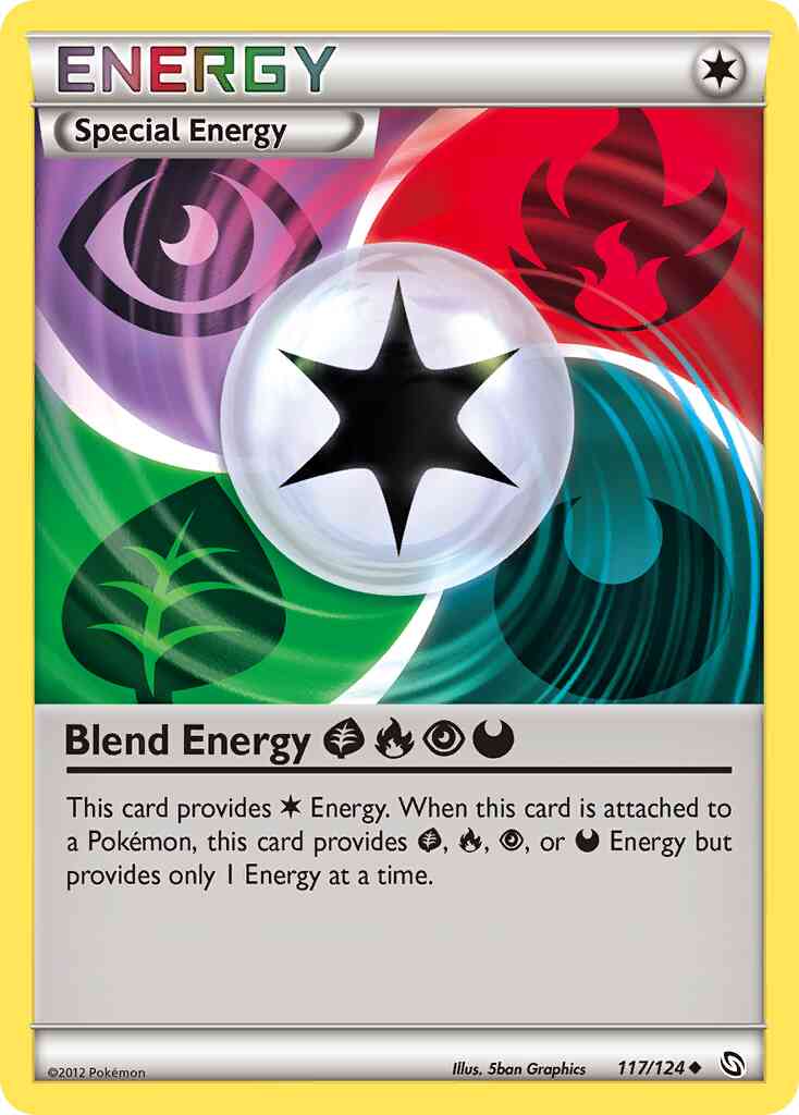 Blend Energy GrassFirePsychicDarkness - 117/124 - Uncommon [bw6-117] [Non-Holo]