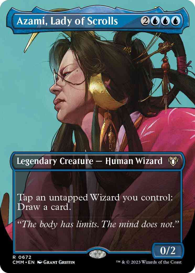 Azami, Lady of Scrolls [672] [Borderless] [Profile] [Commander Masters] [Non-Foil]