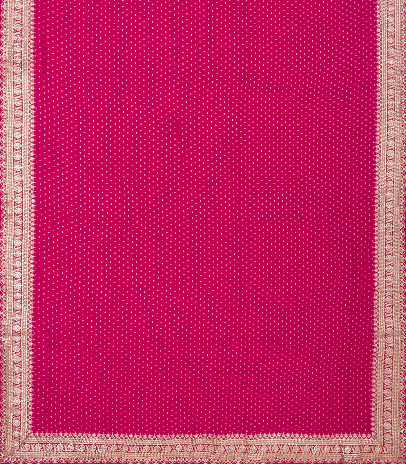 Pink Woven Georgette Saree With Floral Embroidery