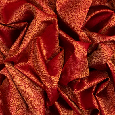 Crimson Handloom Kanchipuram Silk Saree With Jaal Motifs