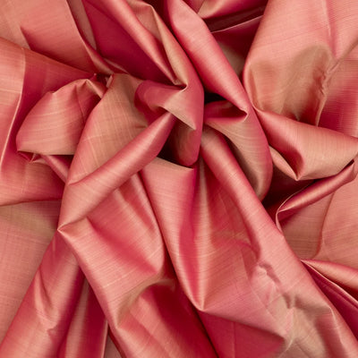 Dusty Pink Handloom Kanchipuram Silk Saree With Contrast Zari Border