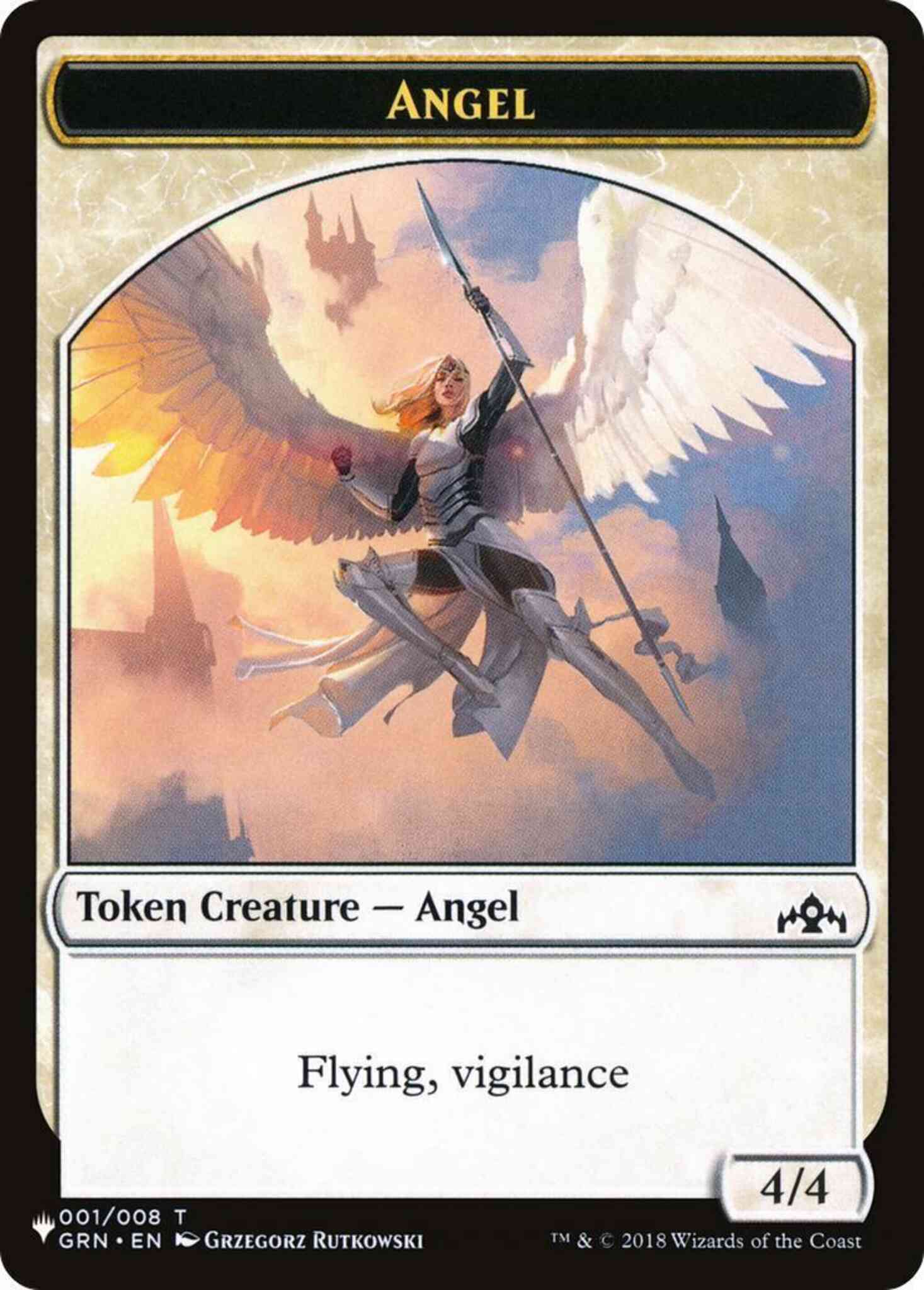 Angel Token (01) // Warrior Token (17) [TGRN-1] [GRN/AKH Set Symbol] [The List] [Non-Foil]