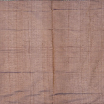 Dark Brown Handloom Silk Cotton Saree With Yazhi Buttas