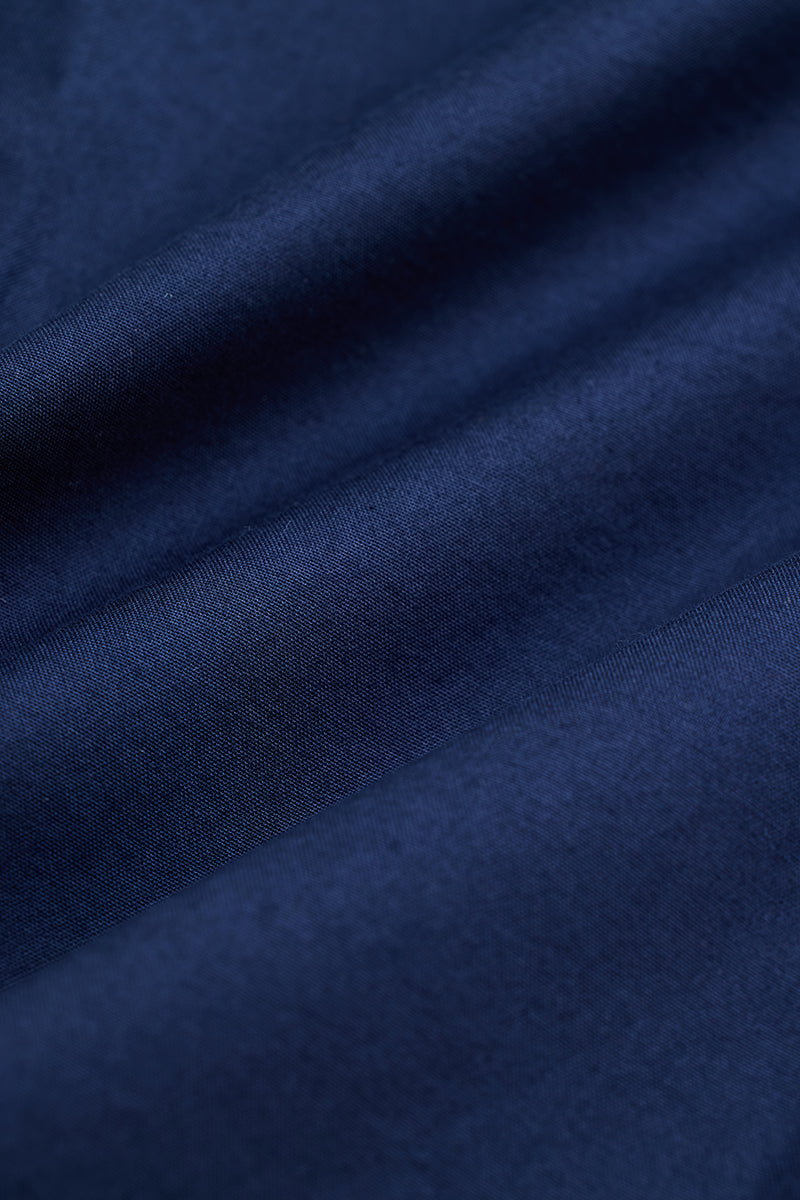 Dark Blue Stretchable Slim Fit Shirt