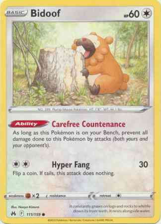 Bidoof - 111/159 - Common [swsh125-111] [Non-Holo]
