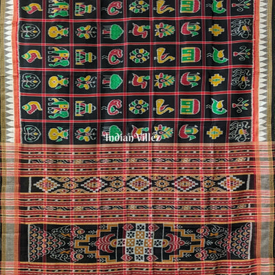Black Nabakothi Khandua Silk Saree