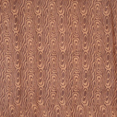 Sandal Woven Chanderi Cotton Saree With Printed Floral Motifs