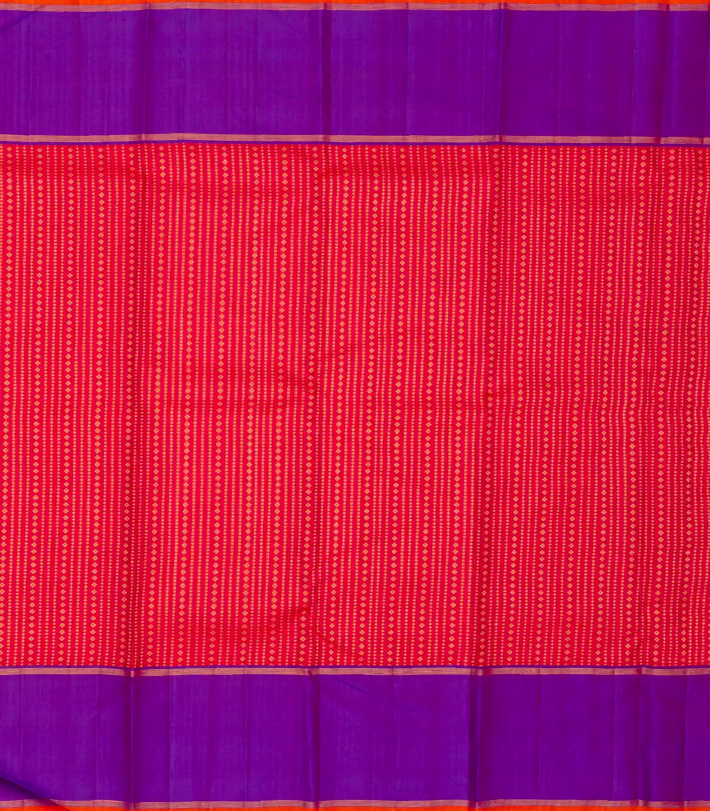 Turmeric Yellow Handloom Kanchipuram Korvai Silk Saree With Floral Motifs