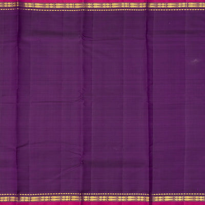 Cream Handloom Korvai Kanchipuram Silk Saree With Contrast Temple Border