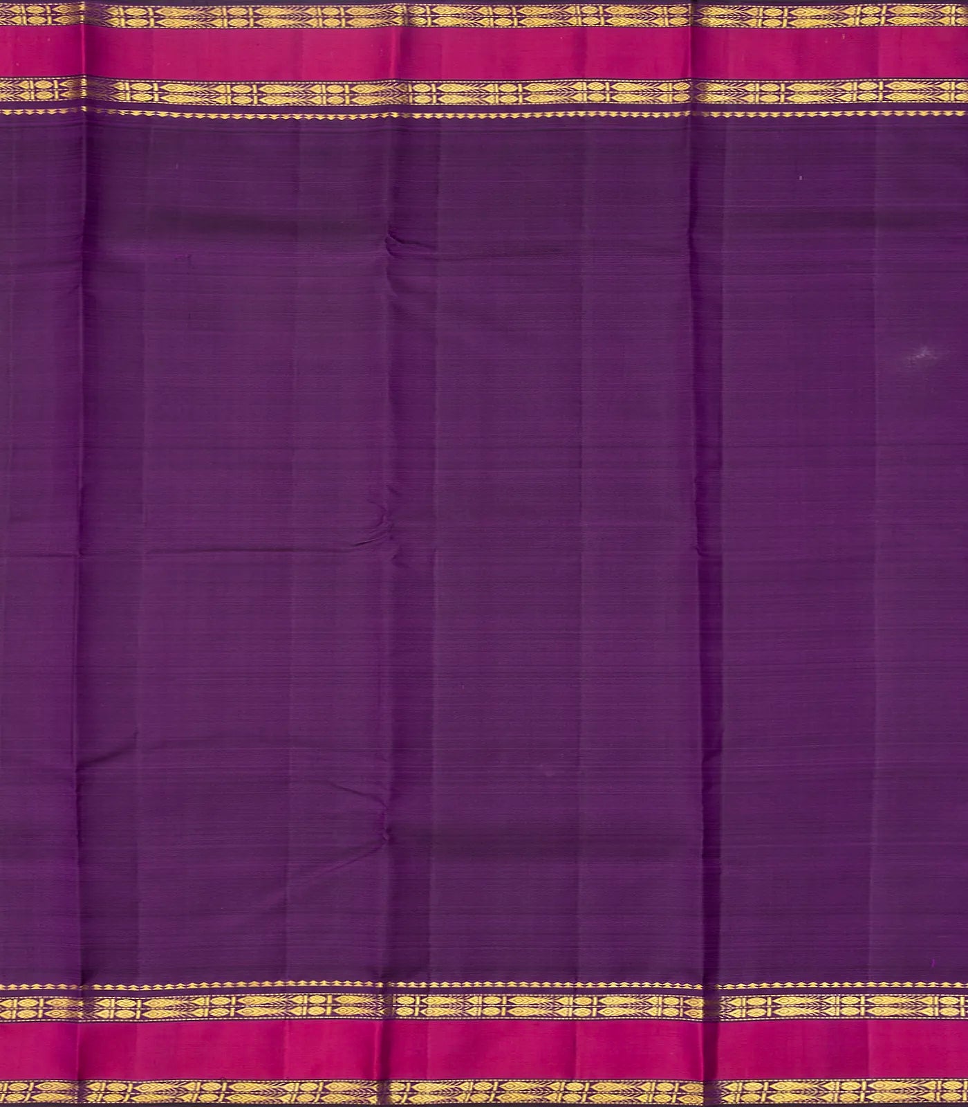 Cream Handloom Korvai Kanchipuram Silk Saree With Contrast Temple Border