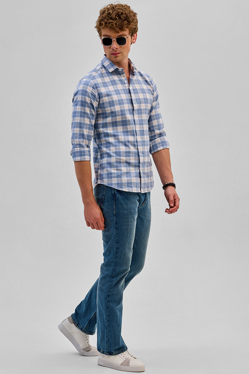 Blue Checks Slim Fit Shirt