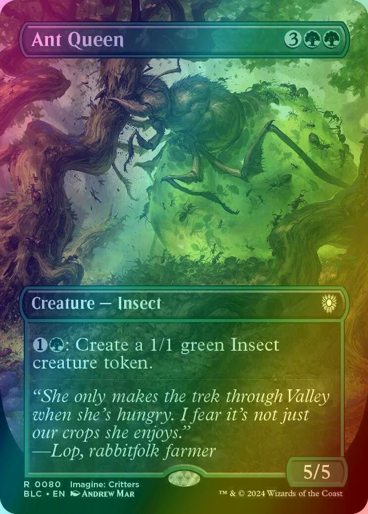 Ant Queen [80] [Borderless] [Imagine: Critters] [Bloomburrow: Commander] [Foil]