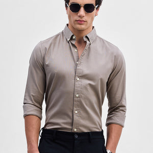 Hazelnut Solid Oxford Shirt