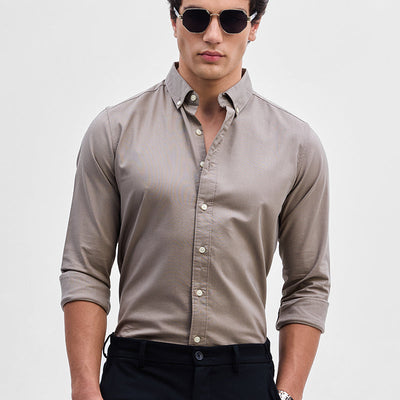 Hazelnut Solid Oxford Shirt
