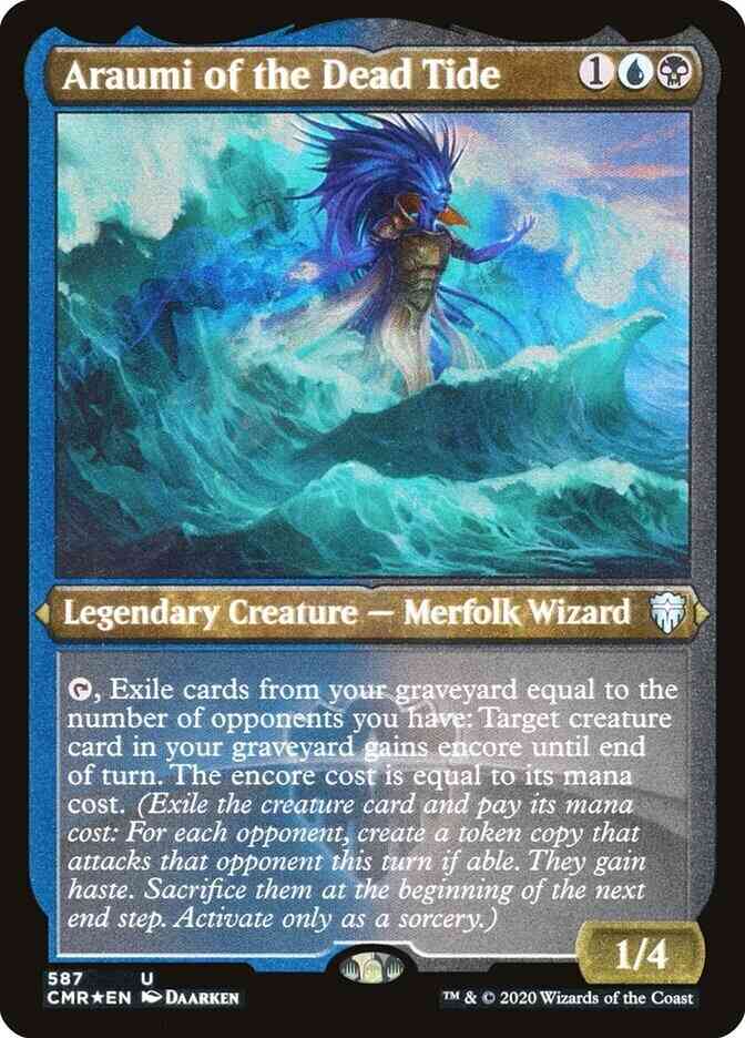 Araumi of the Dead Tide [587] [Commander Legends] [Etched Foil]