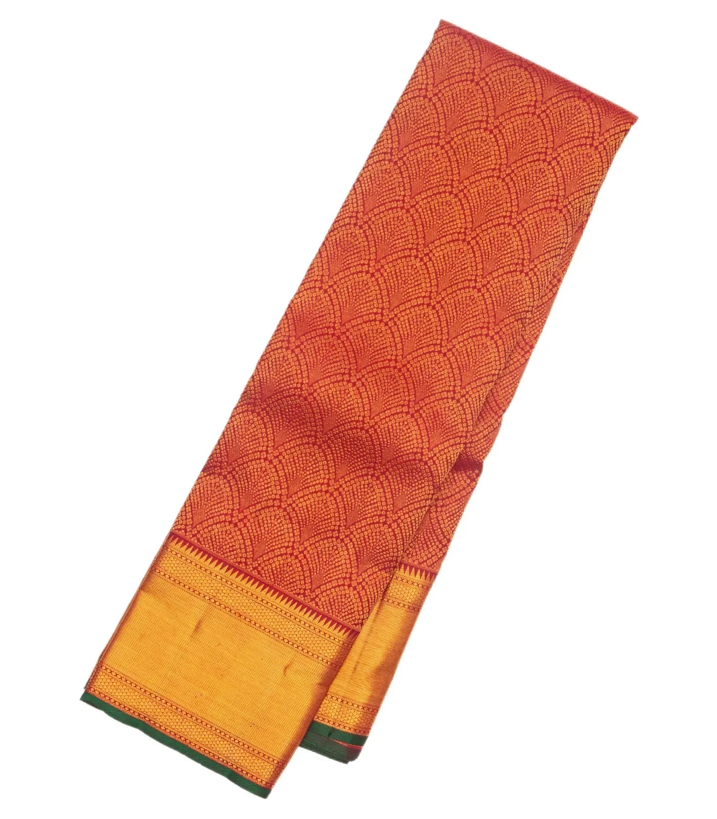 Crimson Handloom Kanchipuram Silk Saree With Jaal Motifs