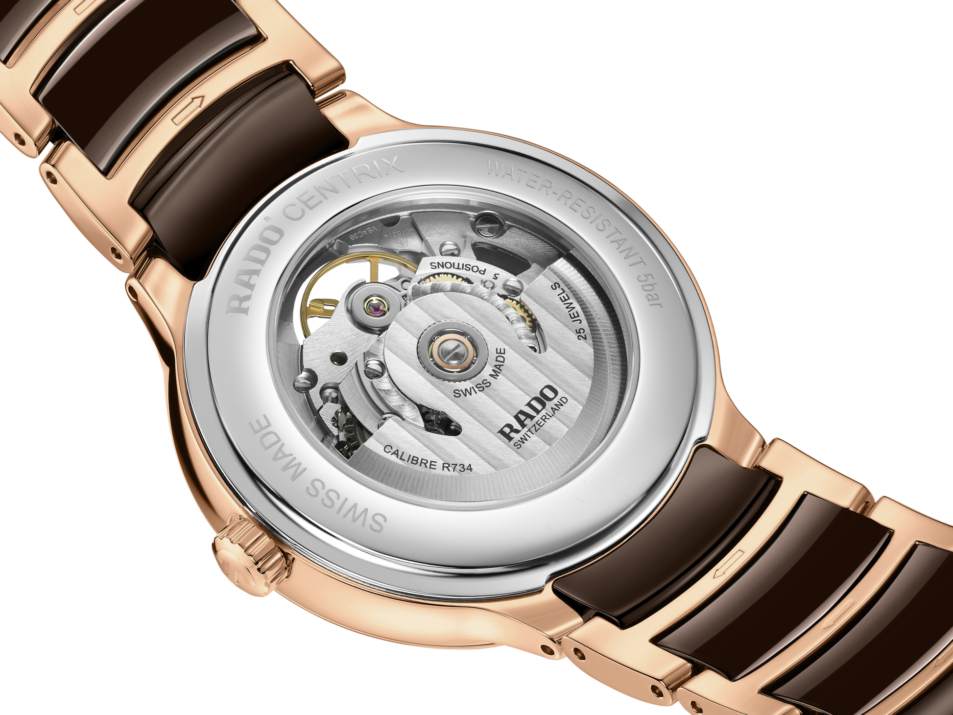 Rado Centrix Brown Dial Unisex 39.5mm