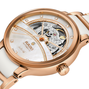 Rado Centrix Automatic Diamonds Open Heart White Dial Women 35MM
