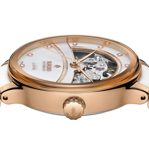 Rado Centrix Automatic Diamonds Open Heart White Dial Women 35MM