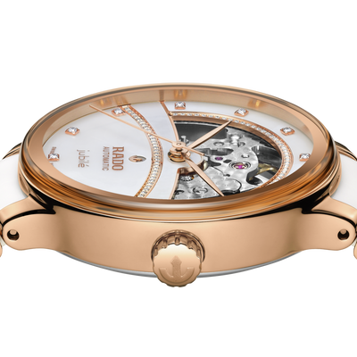Rado Centrix Automatic Diamonds Open Heart White Dial Women 35MM