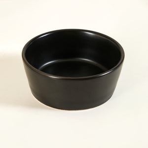 Black Snack Bowls Set Of 2 With Serving Tray 200ml