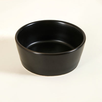 Black Snack Bowls Set Of 2 With Serving Tray 200ml