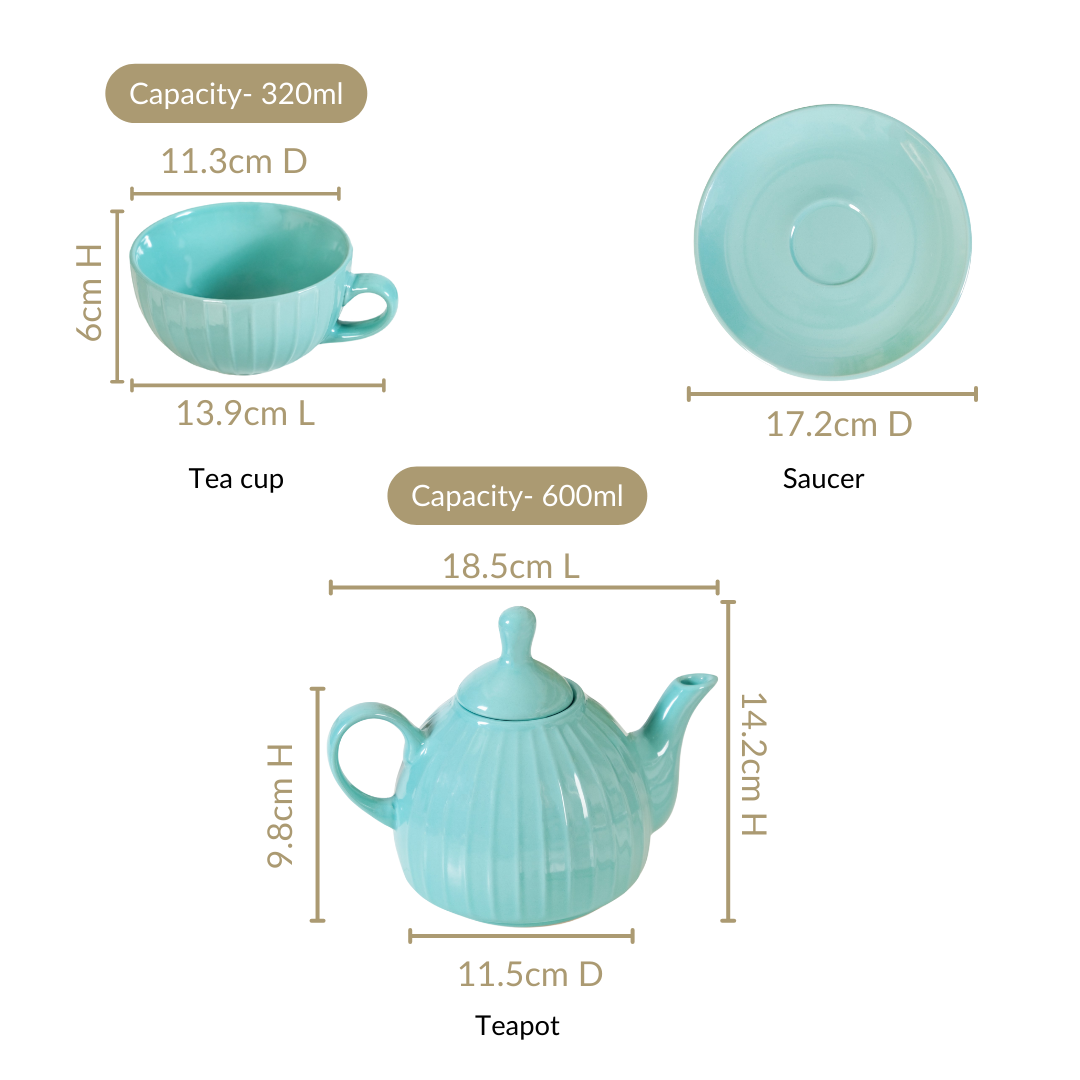 3 Piece Ambrosia Tea Set For 1