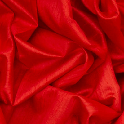 Orange Handwoven Dupion  Silk Saree With Blue & Purple Border-Orange