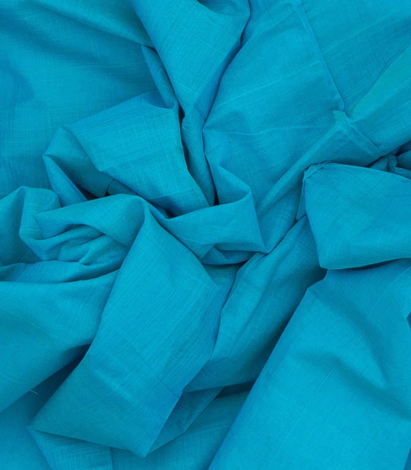 Light Blue Mangalagiri Cotton Saree With Contrast Border
