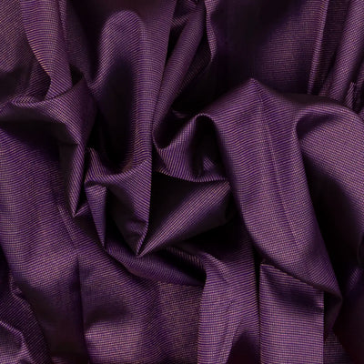 Lilac Handloom Kanchipuram Korvai Silk Saree With Zari Stripes