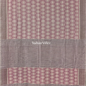 Mauve Odisha Ikat Pure Sambalpuri Cotton Saree