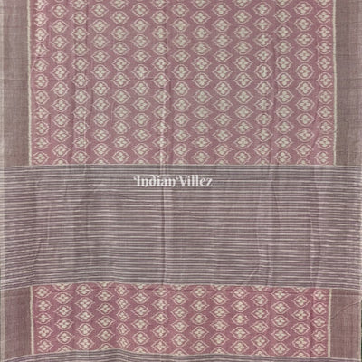 Mauve Odisha Ikat Pure Sambalpuri Cotton Saree