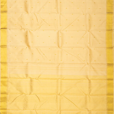 Sandal Handloom Kanchipuram Silk Saree With Zari Buttas