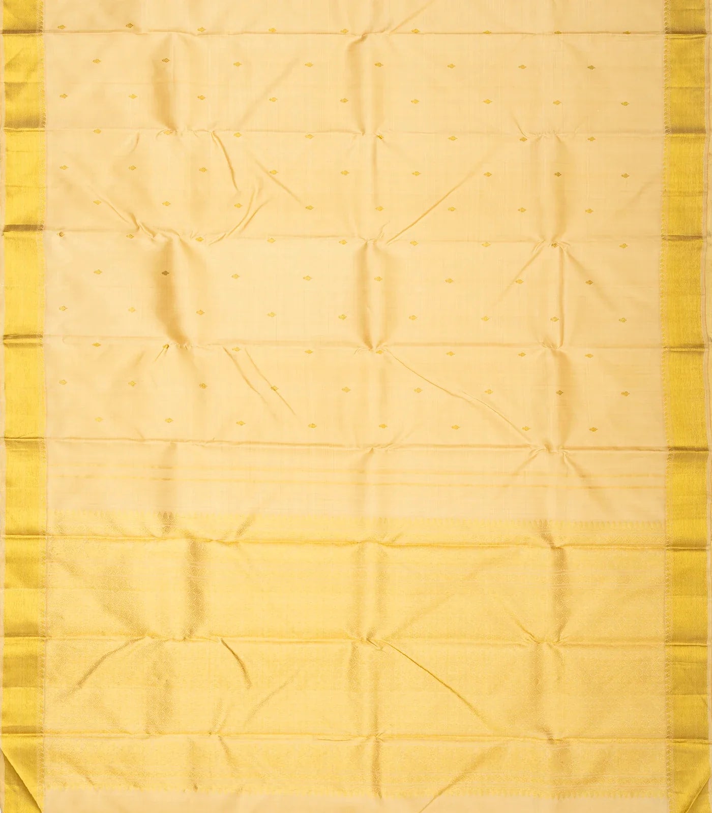 Sandal Handloom Kanchipuram Silk Saree With Zari Buttas