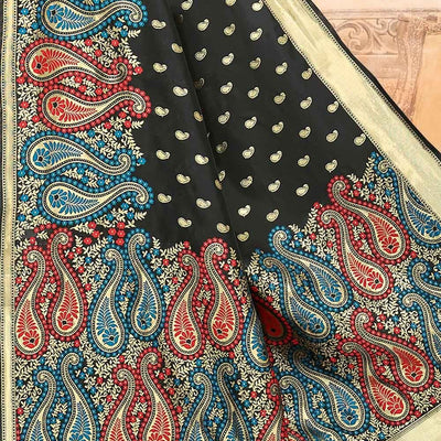 Black Chanderi Saree