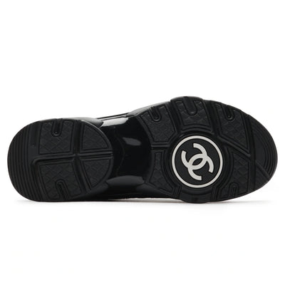 Chanel CC Logo Suede Triple Black Sneaker