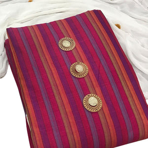Charming Pink Colored Casual Printed Cotton Dress Material