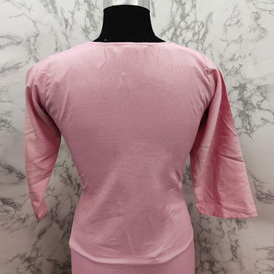 Charming Pink Colored Casual Wear Printed Cotton Kurti - Palazzo Set