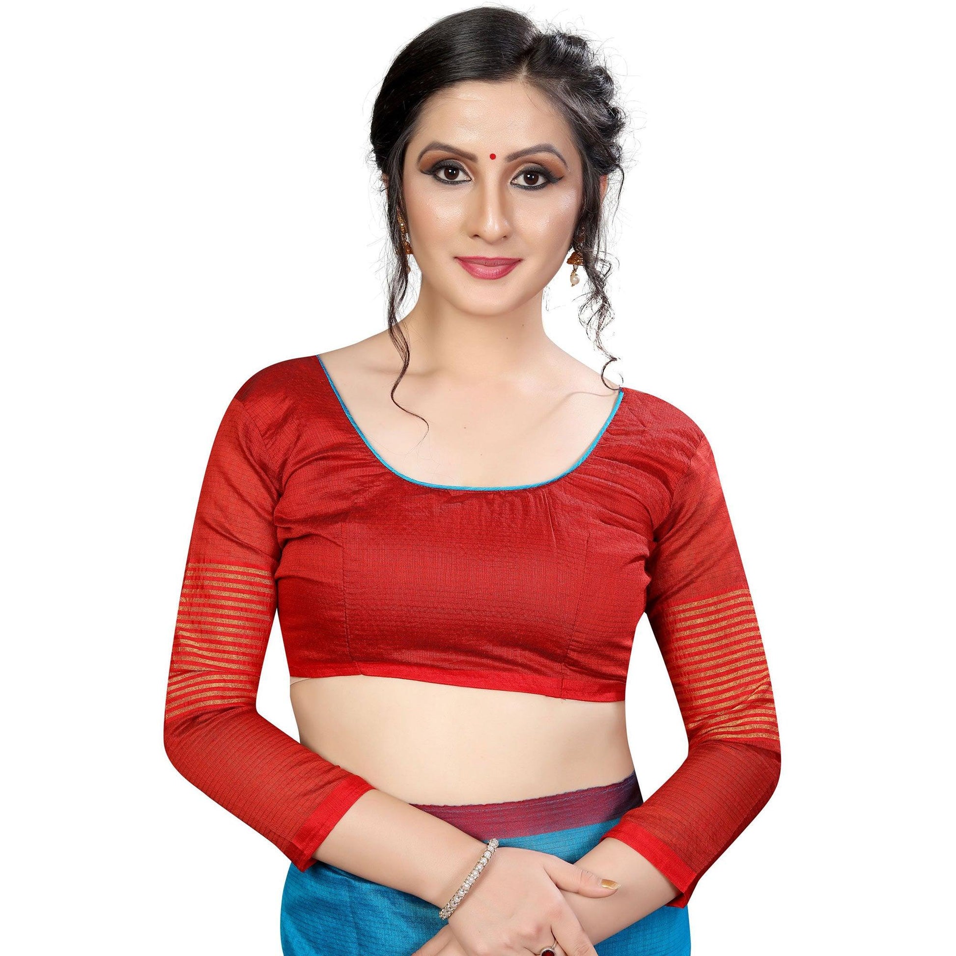 Charming Sky Blue Colored Festive Wear Cotton Saree