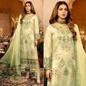 Chikoo Embroidered Georgette Pakistani Suit