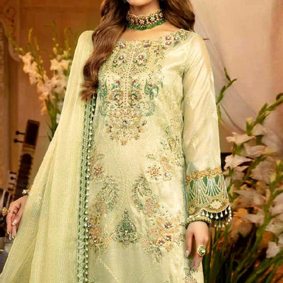 Chikoo Embroidered Georgette Pakistani Suit