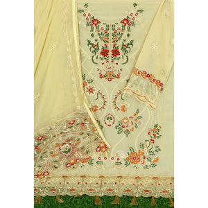 Chikoo Embroidered Georgette Pakistani Suit