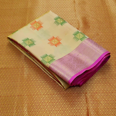 Chikoo Festive Wear Woven Soft Banarasi Silk Saree