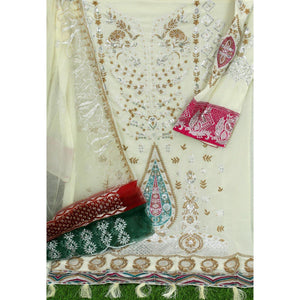 Chikoo Floral Sequins Embroidered Georgette Pakistani Suit