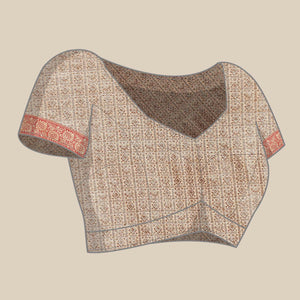 Chikoo Woven Cotton Silk Saree With Tassels