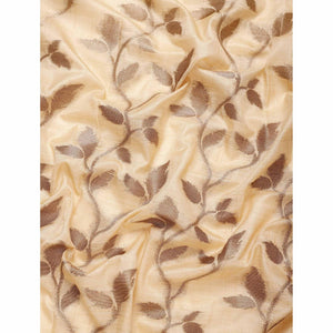 Chikoo Woven Cotton Silk Saree With Tassels