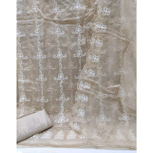 Chiku Festive Wear Embroidered Organza Dress Material